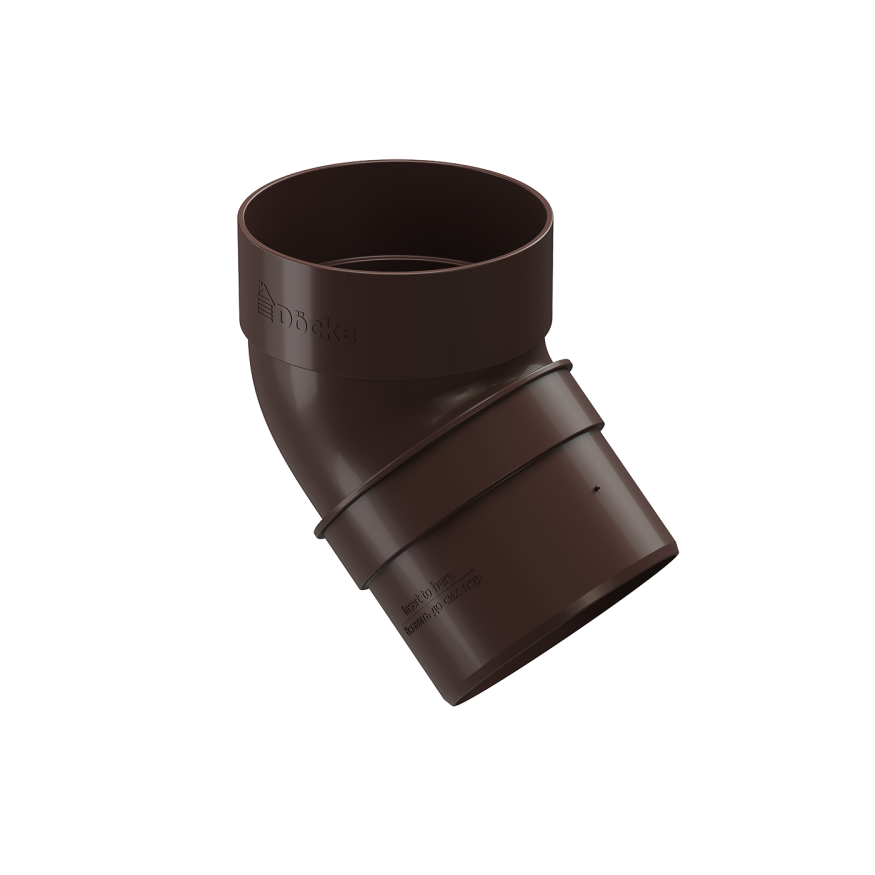 Колено водосточное 45˚ Docke Standard, цвет тёмно-коричневый. купить в Красноярске