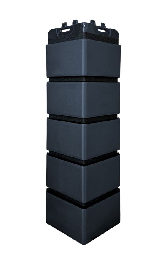 Угол наружный Grand Line, Клинкерный кирпич Design, Графит, шов RAL 9005 купить в Красноярске