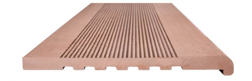 Ступени из ДПК NanoWood - Какао, полнотелые купить в Красноярске