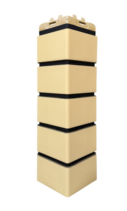 Угол наружный Grand Line, Клинкерный кирпич Design, Песочный, шов RAL 9005  купить в Красноярске