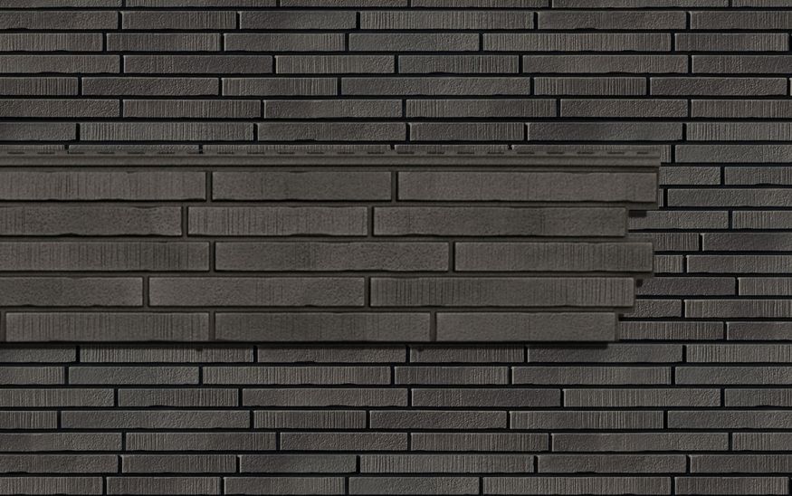 Фасадная панель Ю-Пласт Стоун Хаус S-Lock Ригельный кирпич, Грифель  купить в Красноярске