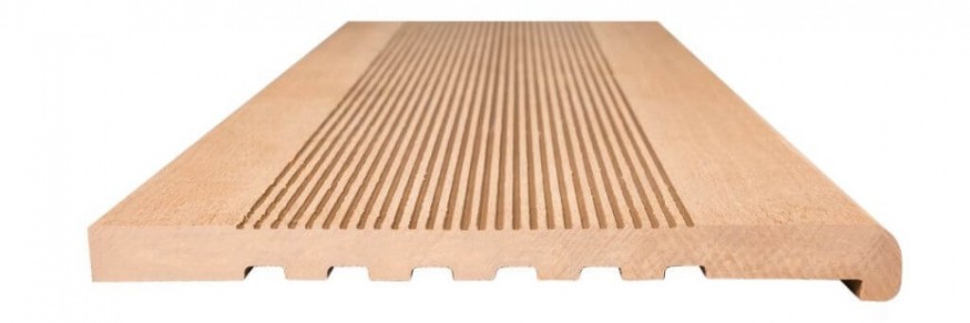Ступени из ДПК NanoWood - Карамельные полнотелые купить в Красноярске