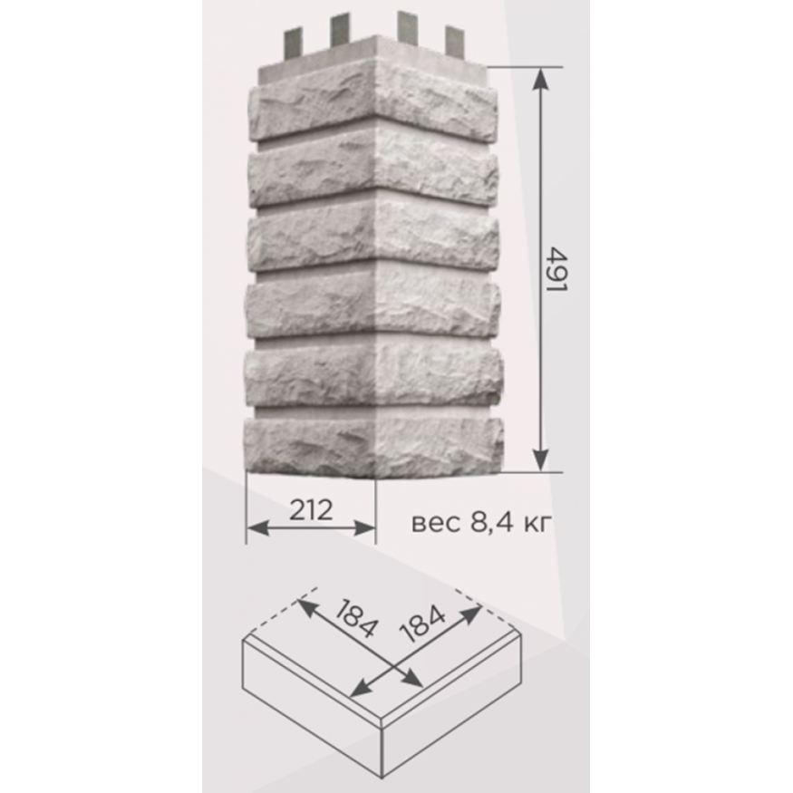Угол накладной КАНЬОН Сколотый Кирпич купить в Красноярске