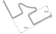 Внутренний угол Tecos Ardennes Розовый светлый