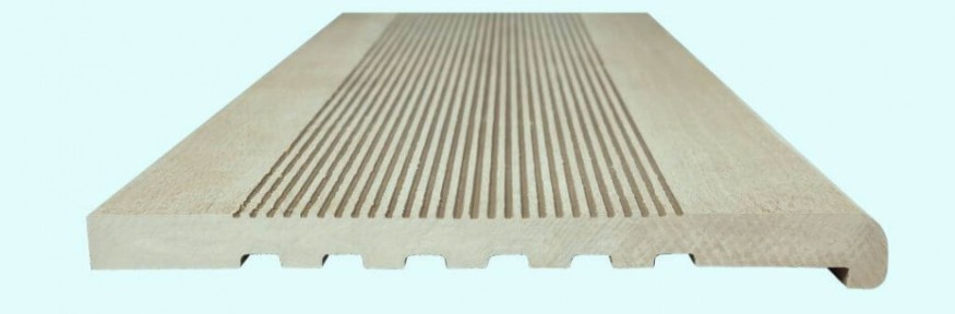 Ступени из полнотелого ДПК NanoWood - Кремовый цвет. купить в Красноярске