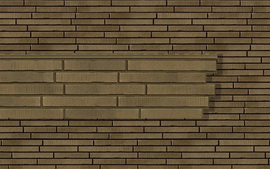 Фасадная панель Ю-Пласт Стоун Хаус S-Lock Ригельный кирпич, Латунь купить в Красноярске