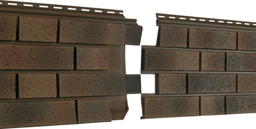 Фасадная панель Ю-Пласт Стоун Хаус S-Lock Ригельный кирпич, Лава купить в Красноярске