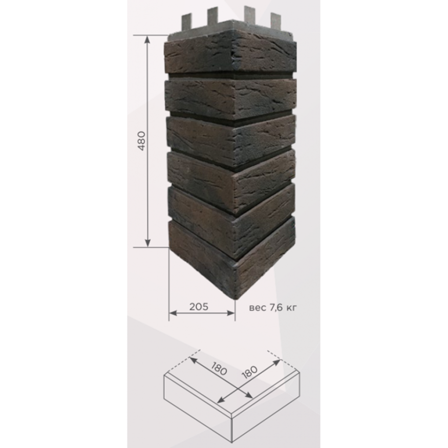 Угол накладной КАНЬОН Клинкер купить в Красноярске