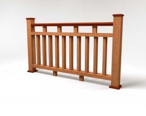 Ограждение из ДПК FG8 цвет терракот купить в Красноярске