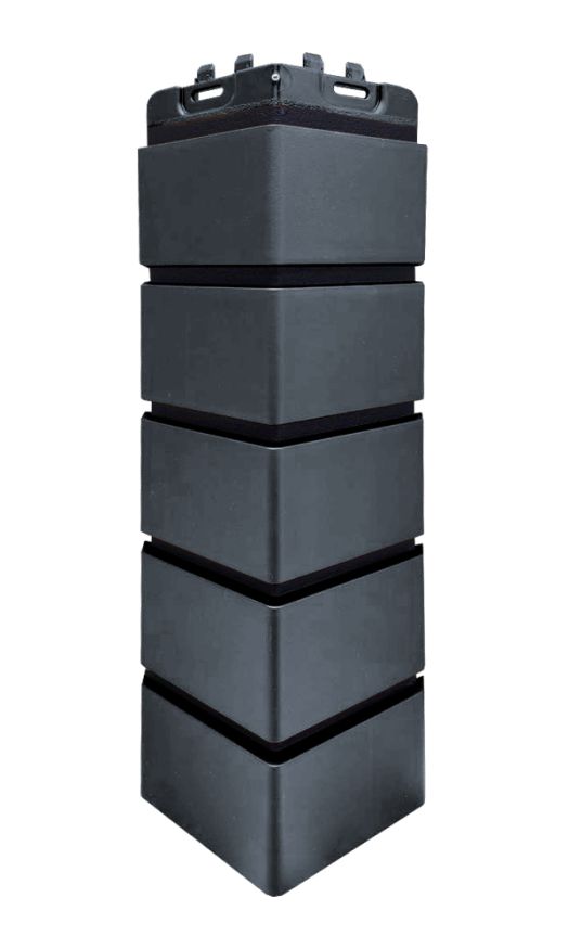 Угол наружный Grand Line, Состаренный кирпич Design, Графит, шов RAL 9005 купить в Красноярске