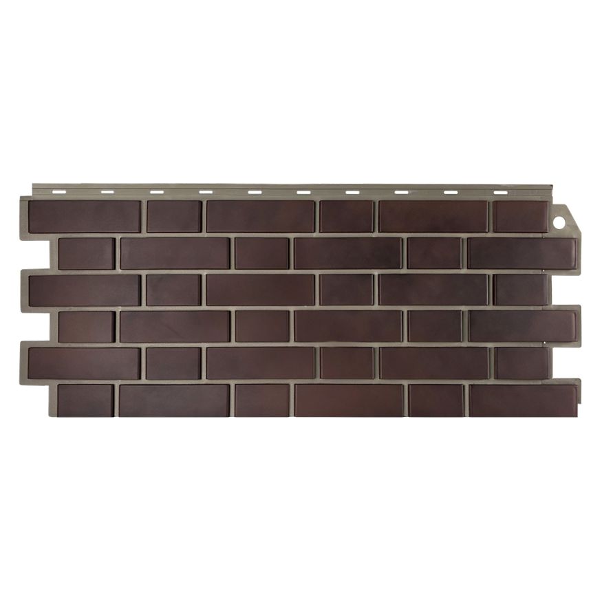 Фасадная панель FineBer, Кирпич облицовочный 3D, Коричнево-чёрный купить в Красноярске