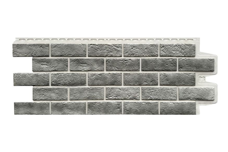 Фасадная панель Grand Line, Состаренный кирпич Design Plus, Гранит (Белый шов) купить в Красноярске