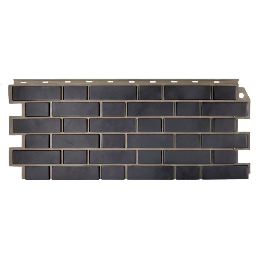 Фасадная панель FineBer, Кирпич облицовочный 3D, Мокрый асфальт купить в Красноярске