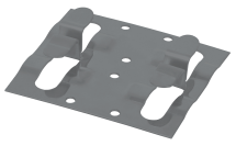 Кляймер рядный Grinder для установки наличника серого цвета.