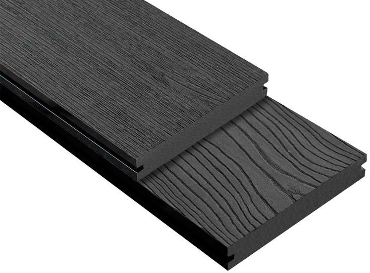 Террасная доска DPK Outdoor 3D полнотелая STORM/OCEAN BLACK черного цвета купить в Красноярске