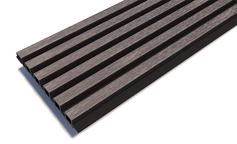 Реечные панели Woodwex, Lines Ultra, Smoke gray купить в Красноярске