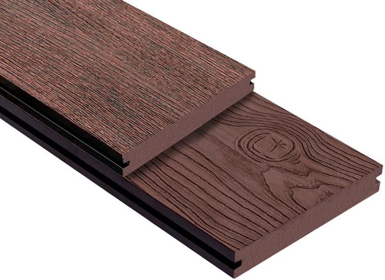Террасная доска ДПК Outdoor 3D сплошная STORM/OCEAN BROWN коричневая смешанная купить в Красноярске