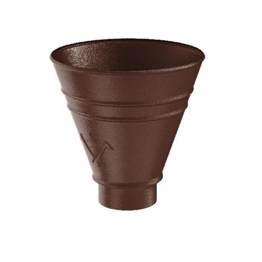 Водосборная воронка круглая Aquasystem, RAL 8017, коричневая матовая, 150/100. купить в Красноярске