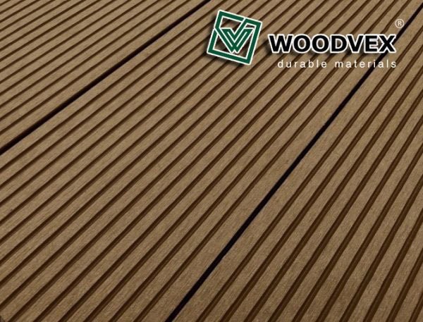 Террасная доска WOODVEX Select из ДПК темно-коричневого цвета купить в Красноярске