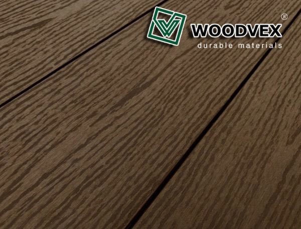 Террасная доска WOODVEX Select из ДПК темно-коричневого цвета купить в Красноярске