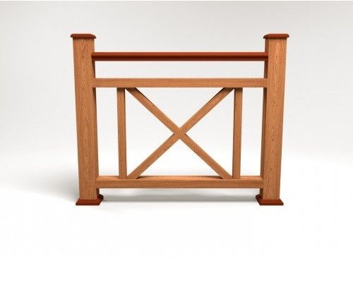 Ограждение из ДПК FG2 терракотового цвета купить в Красноярске