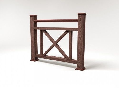 Ограждение из древесно-полимерного композита FG2, цвет шоколадный. купить в Красноярске