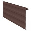 Коричневая J-фаска (ветровая, карнизная планка) для сайдинга купить в Красноярске